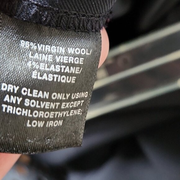 LAFAYETTE 148 | Virgin Wool Pants Stretchable Navy Side Zipper Sz 12 - Picture 5 of 5